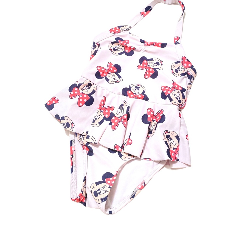 Old Navy White Minnie Mouse Halter Style One Piece Size 4T